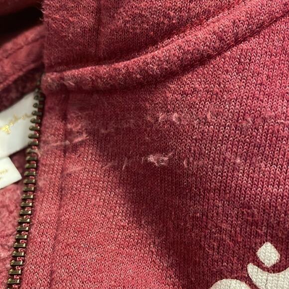 Spiritual Gangster Maroon Full Zip Hoodie Size 6 - Picture 3 of 7